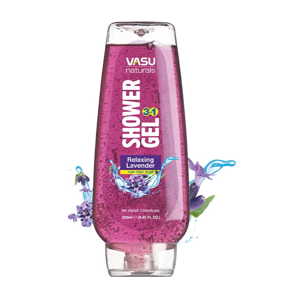 VASU naturals Shower Gel – Relaxing Lavender, 250 ml